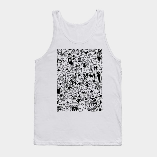 Christmas Doodle Tank Top by Kenners